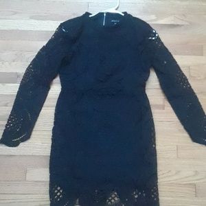 Black knitted dress